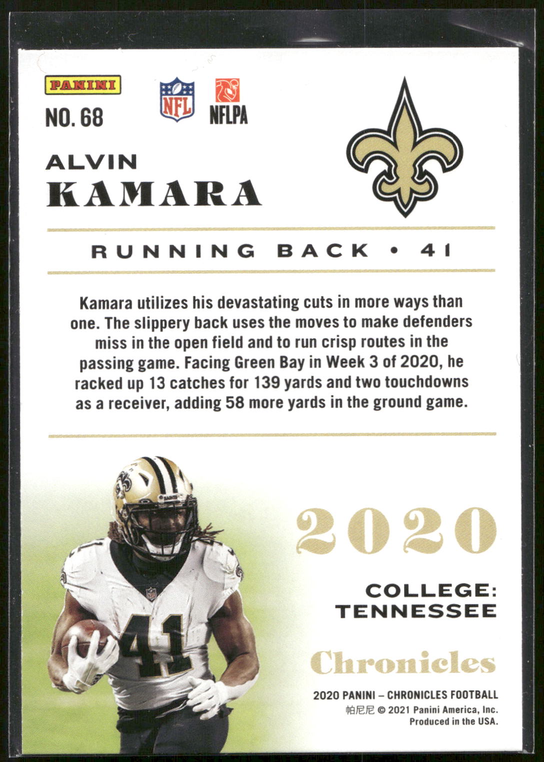 2020 Panini Chronicles #68 Alvin Kamara