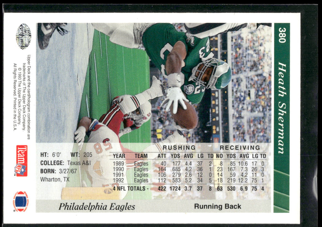 1993 Upper Deck #380 Heath Sherman
