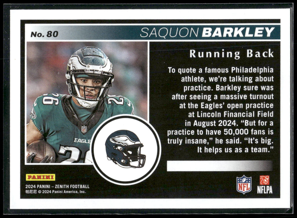 2024 Panini Zenith #80 Saquon Barkley Retail