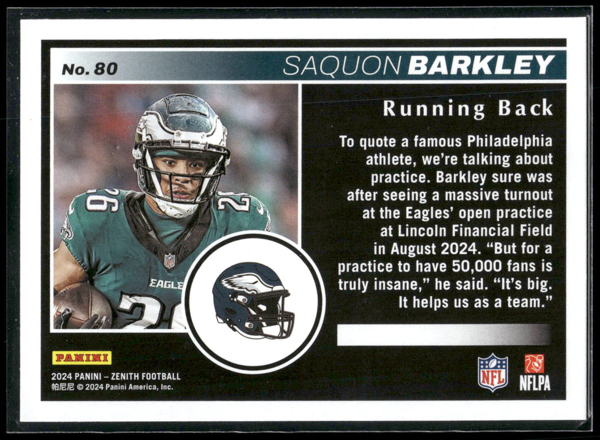 2024 Panini Zenith #80 Saquon Barkley Retail