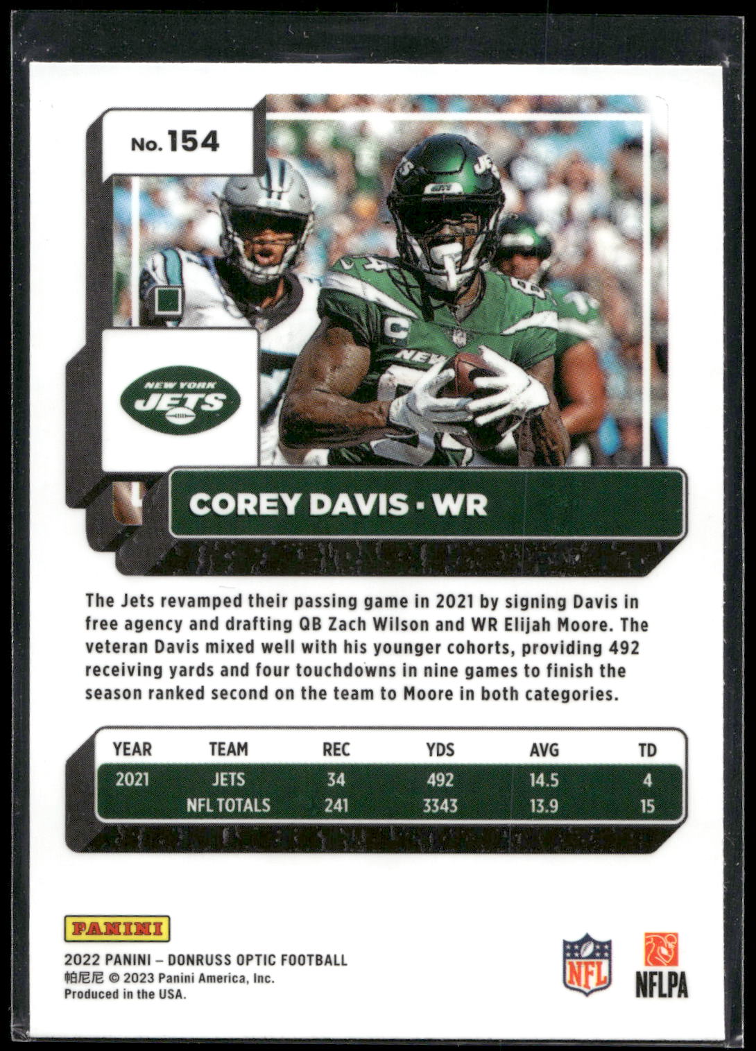 2022 Donruss Optic #154 Corey Davis