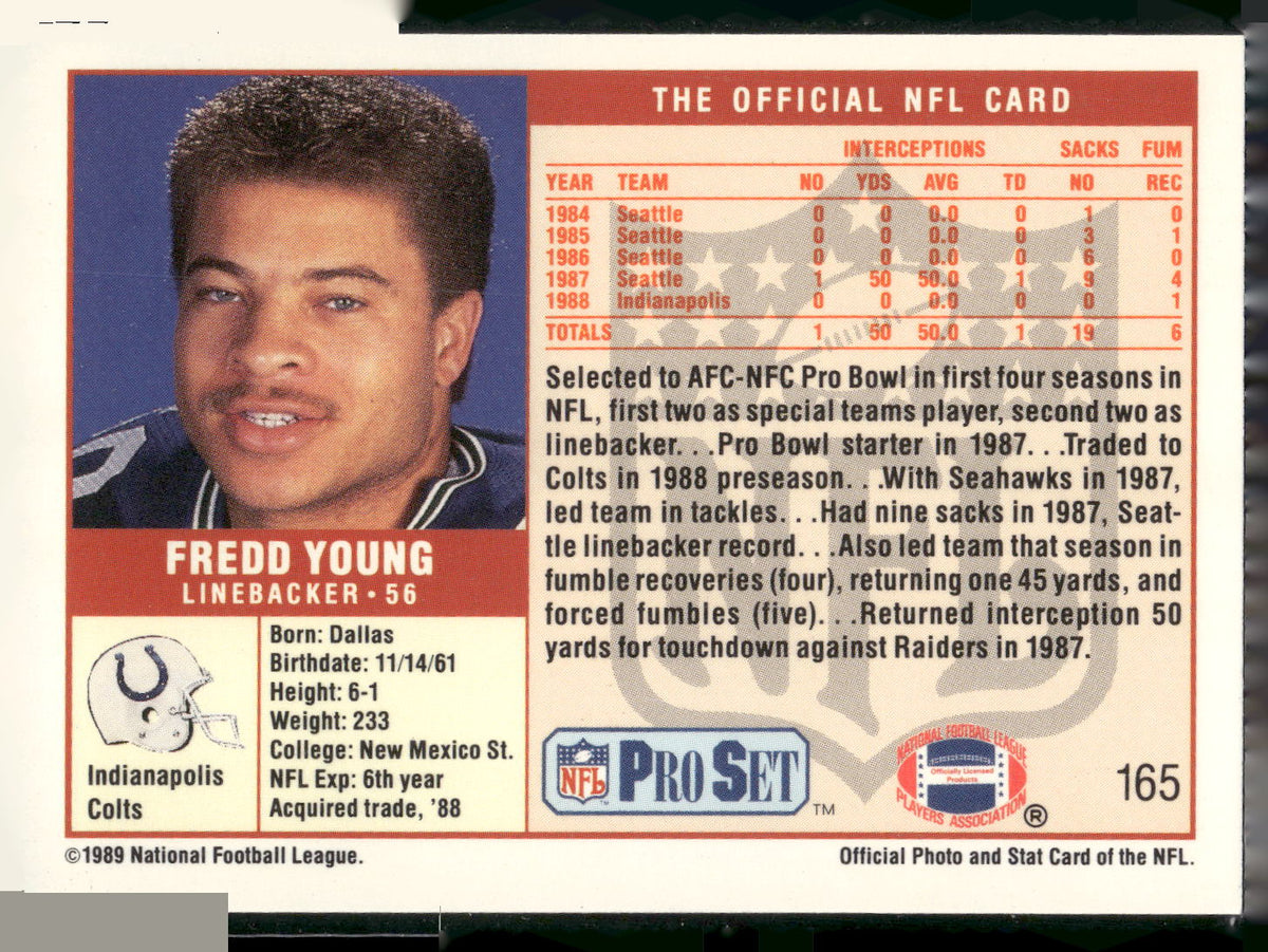 1989 Pro Set #165 Fredd Young