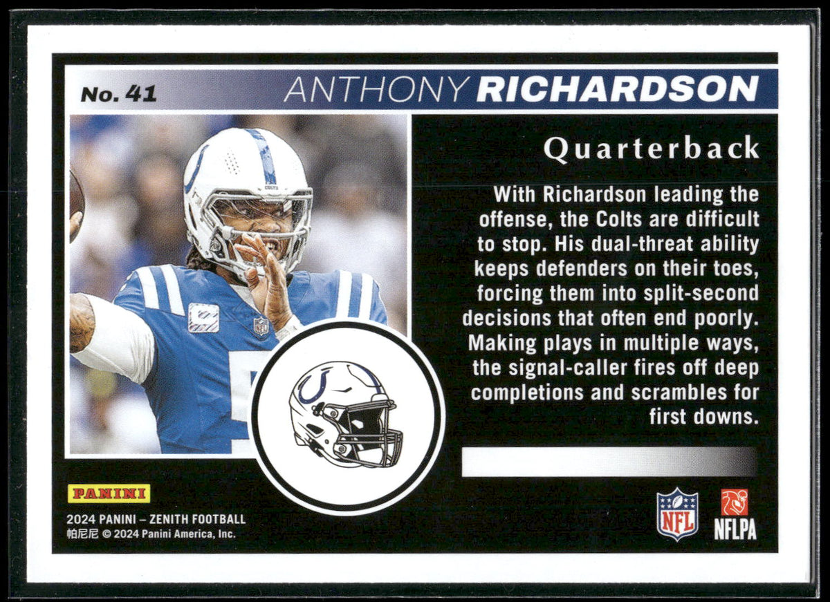 2024 Panini Zenith #41 Anthony Richardson Retail