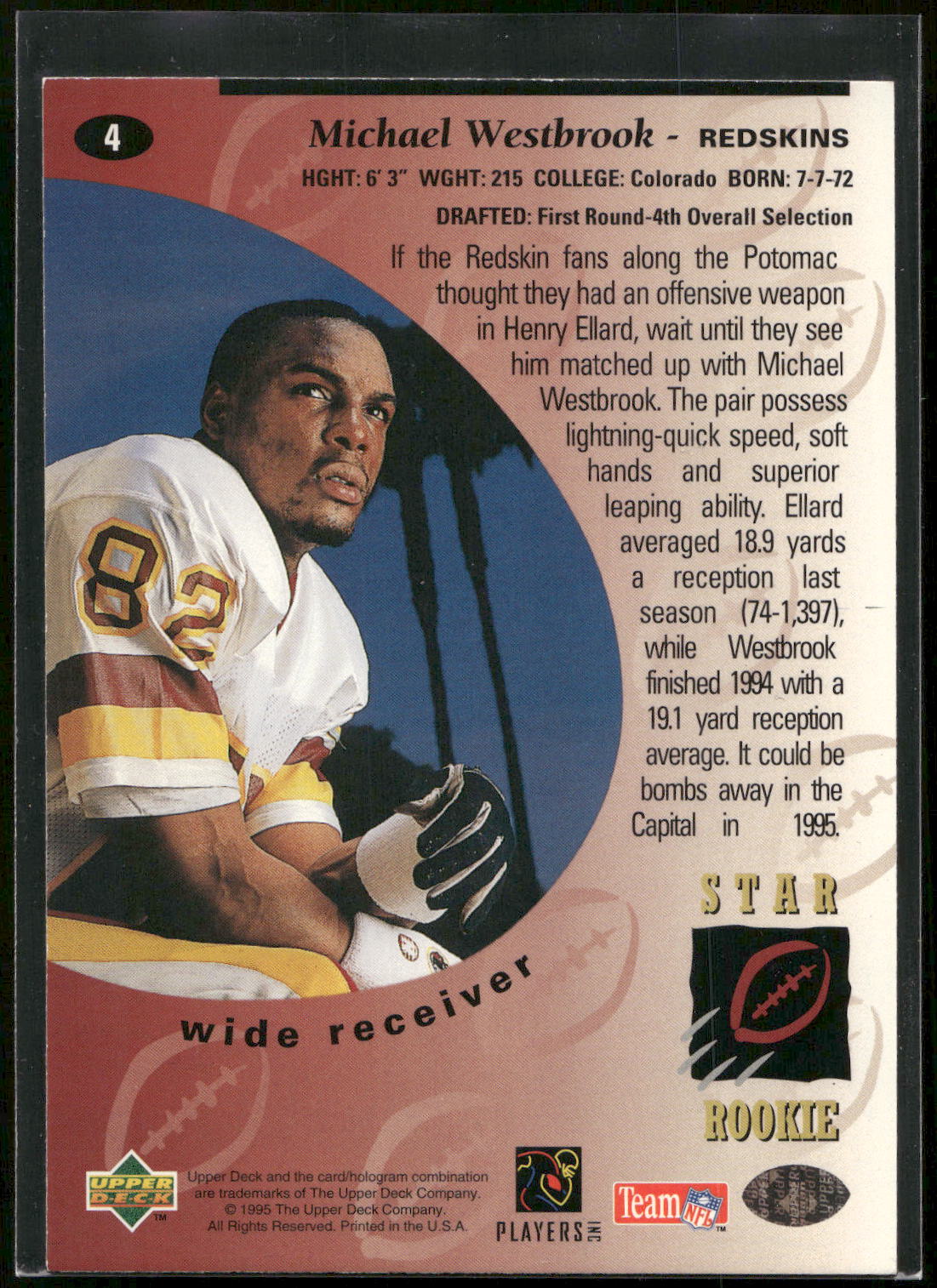1995 Upper Deck #4 Michael Westbrook