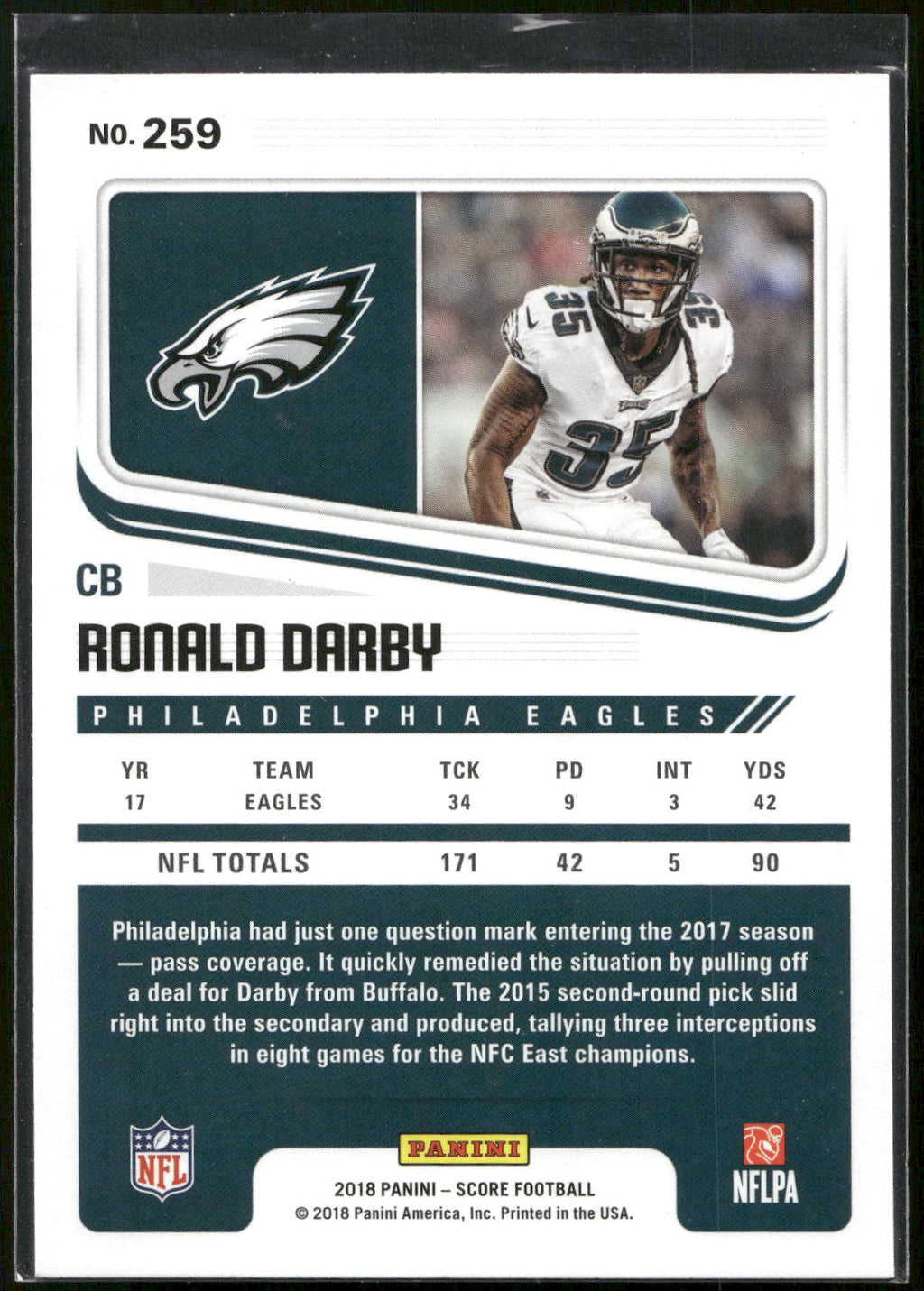 2018 Score #259 Ronald Darby