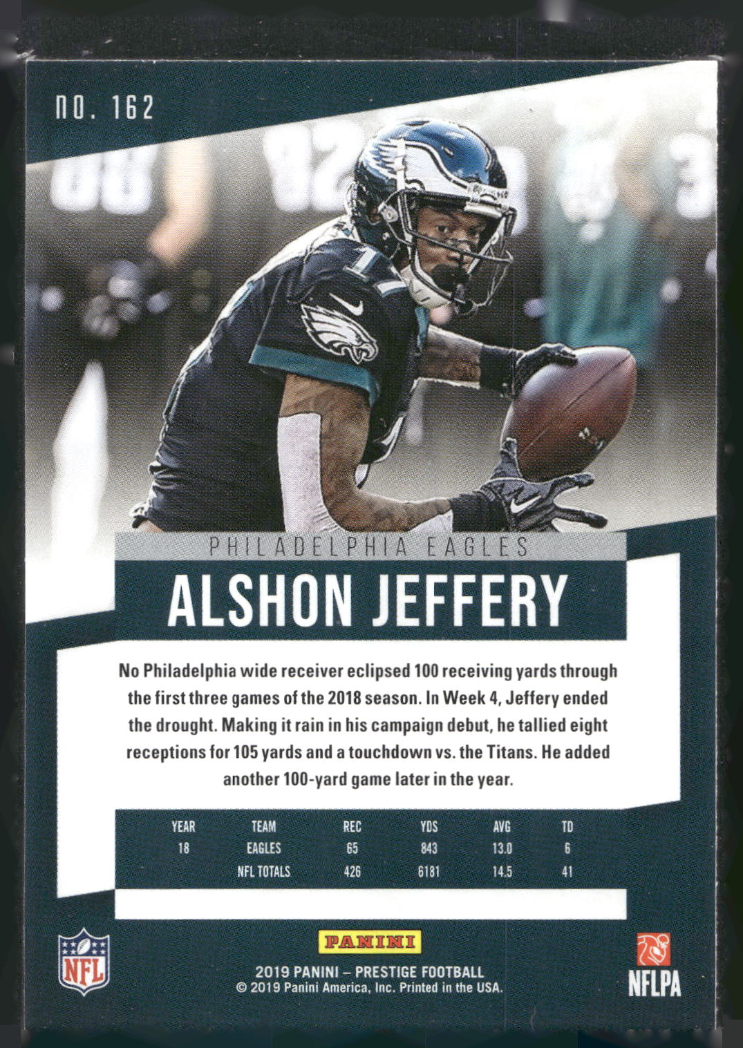 2019 Panini Prestige #162 Alshon Jeffery