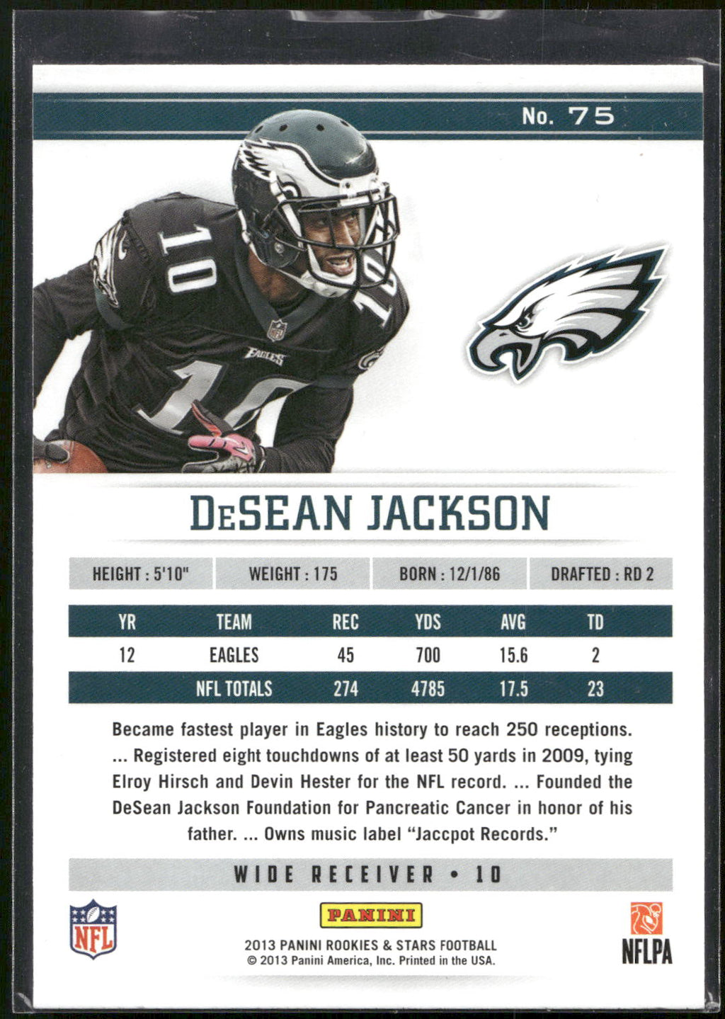 2013 Panini Rookies & Stars #75 DeSean Jackson