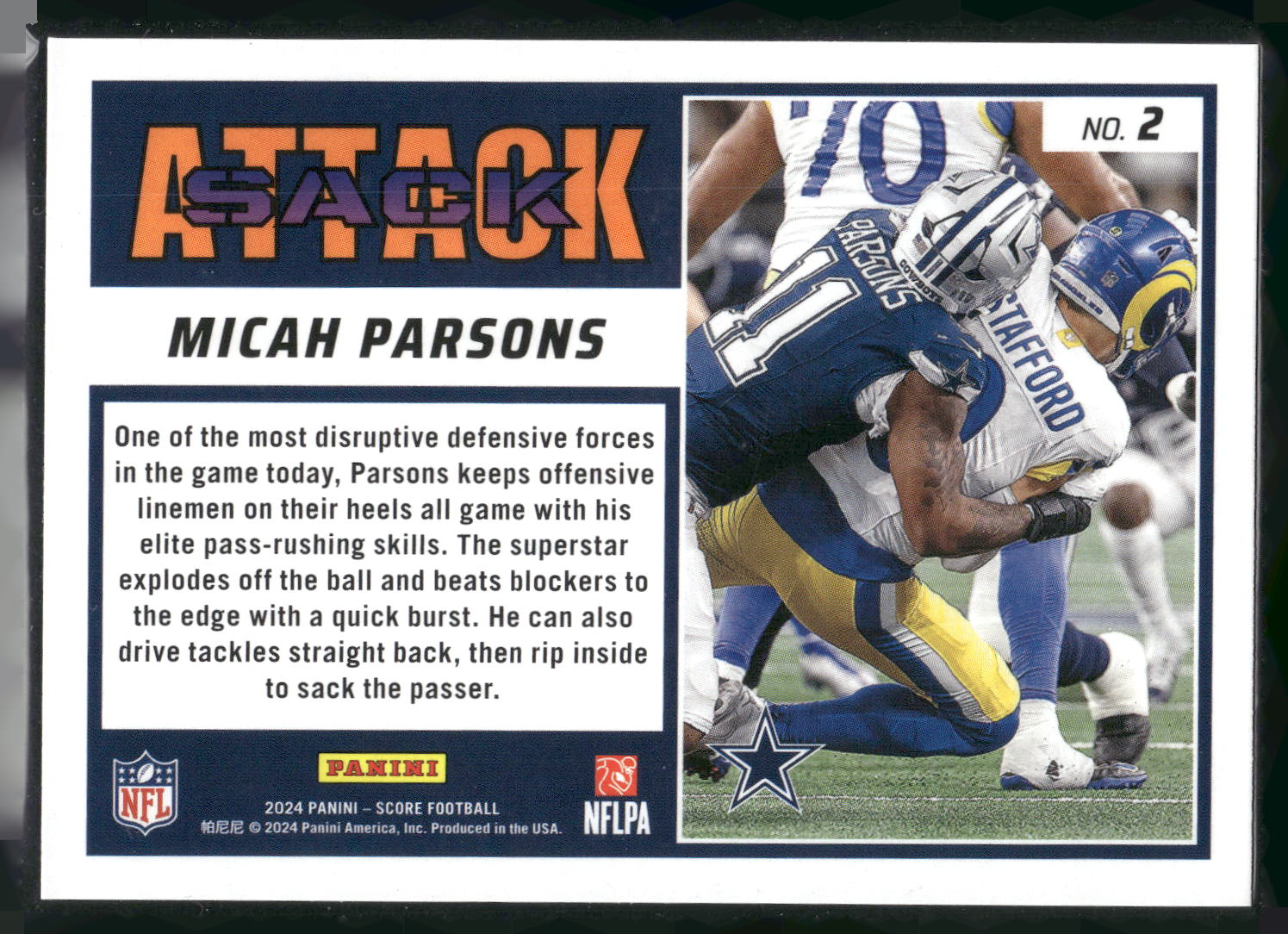 2024 Score #2 Micah Parsons Sack Attack