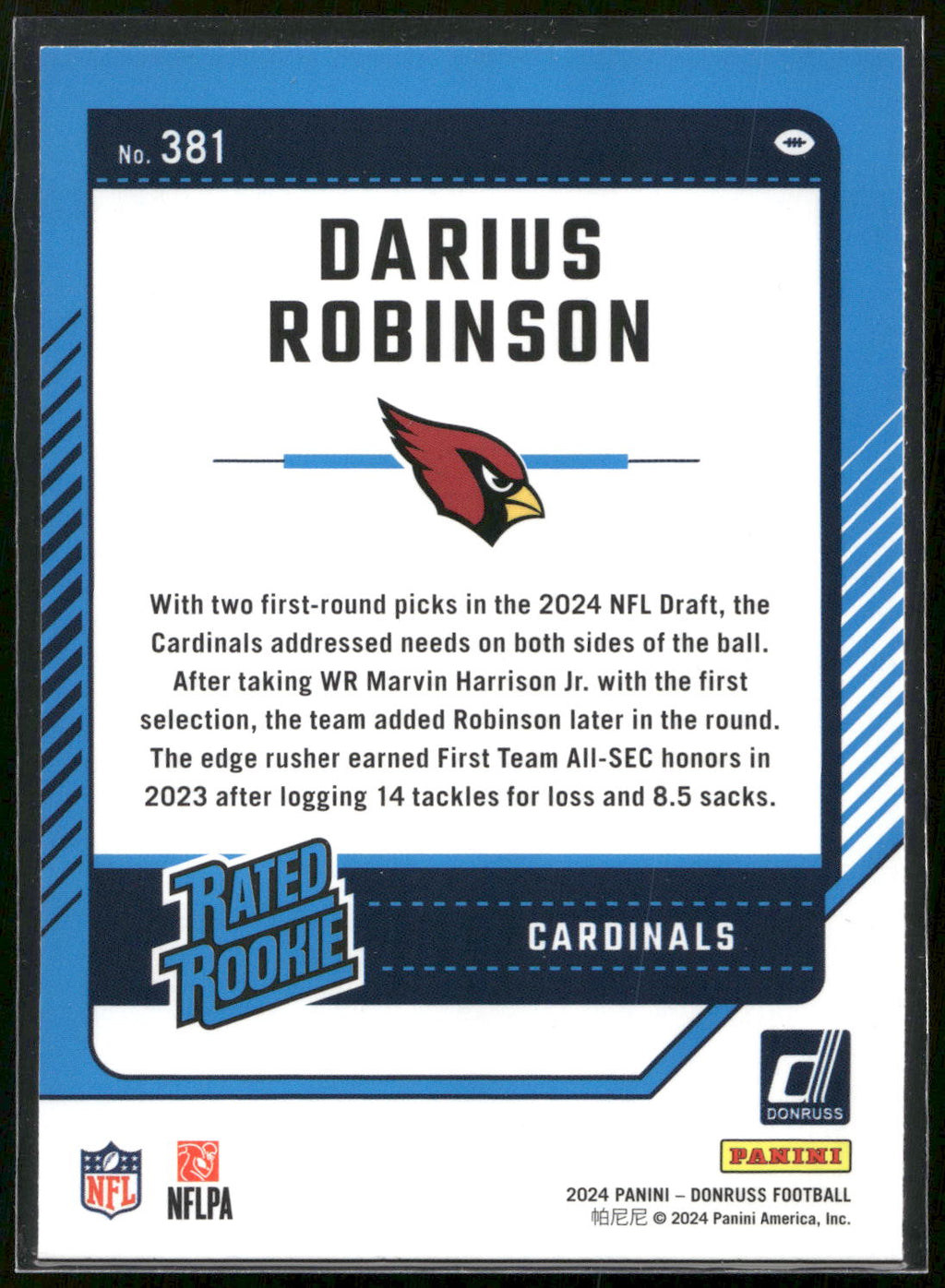 2024 Donruss #381 Darius Robinson