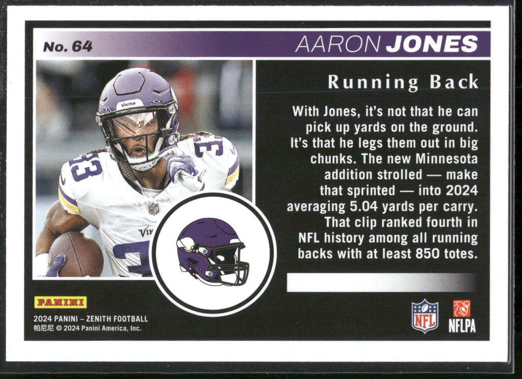 2024 Panini Zenith #64 Aaron Jones Retail