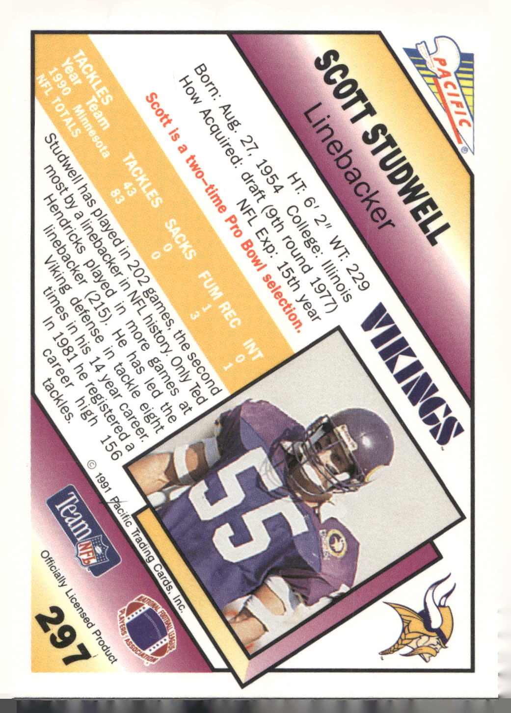 1991 Pacific #297 Scott Studwell