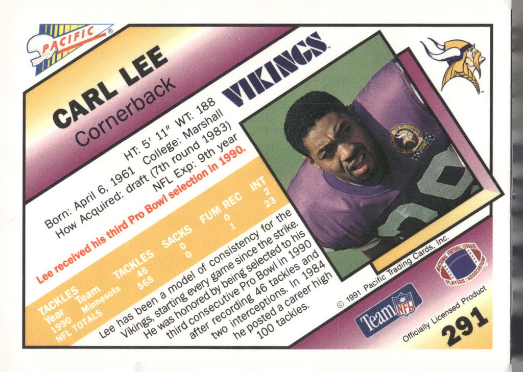 1991 Pacific #291 Carl Lee