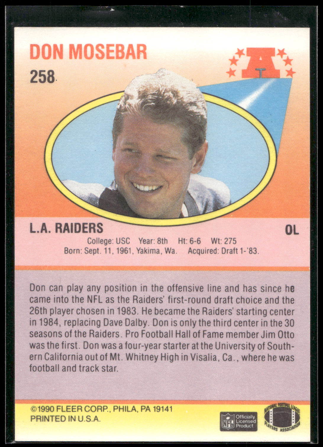 1990 Fleer #258 Don Mosebar
