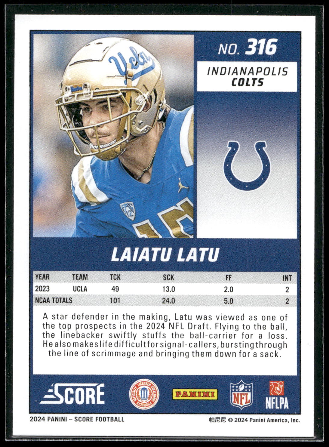 2024 Score #316 Laiatu Latu