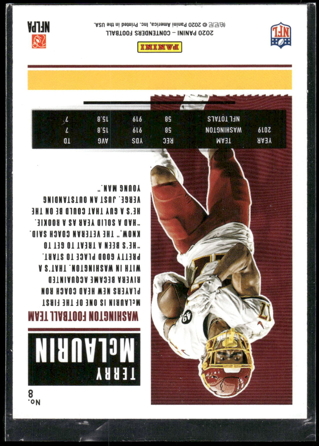 2020 Panini Contenders #8 Terry McLaurin