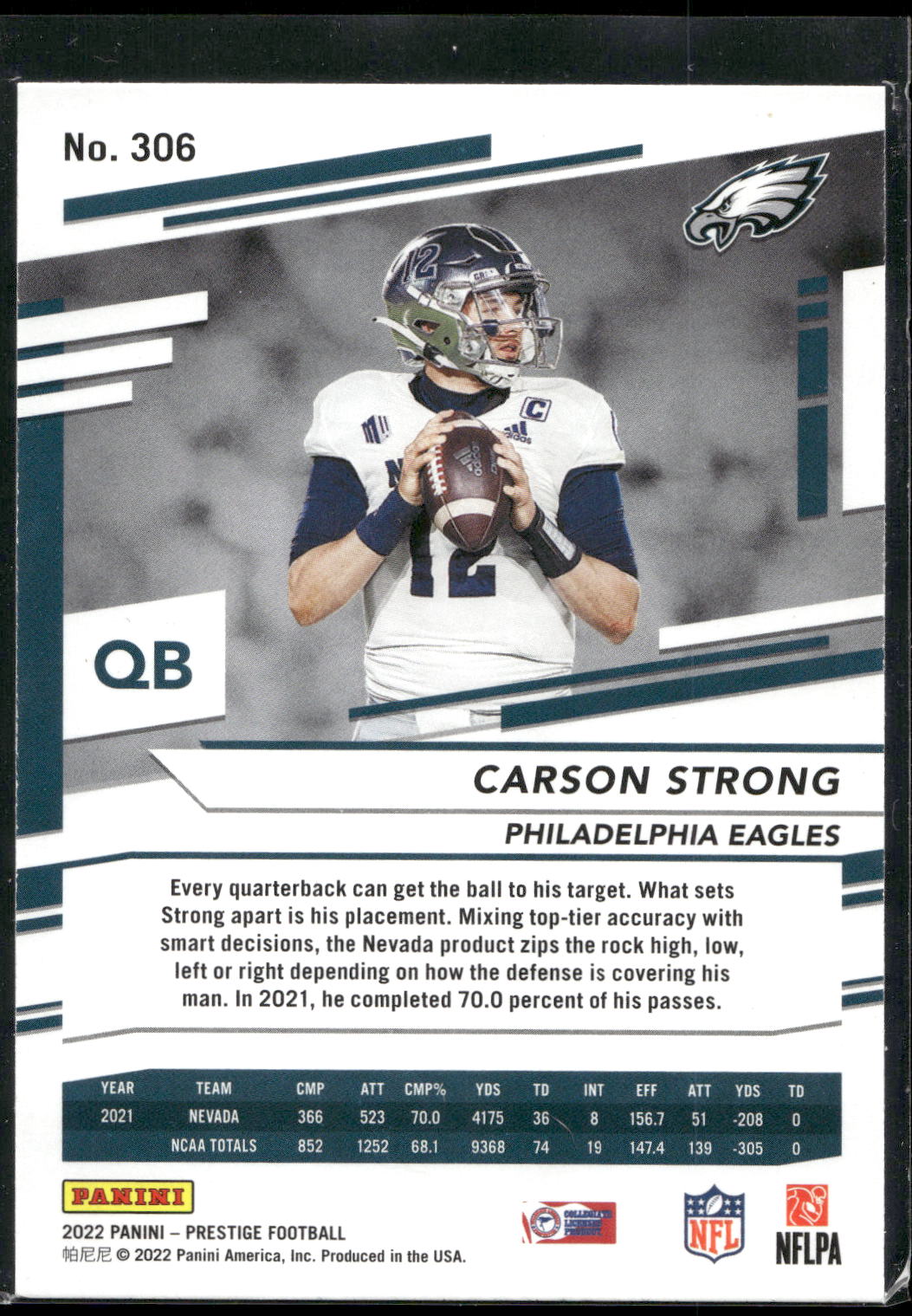 2022 Panini Prestige #306 Carson Strong