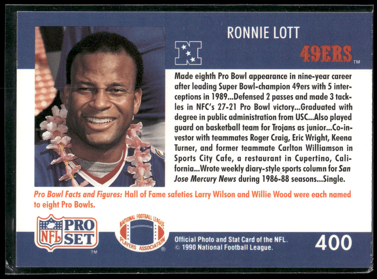 1990 Pro Set #400 Ronnie Lott
