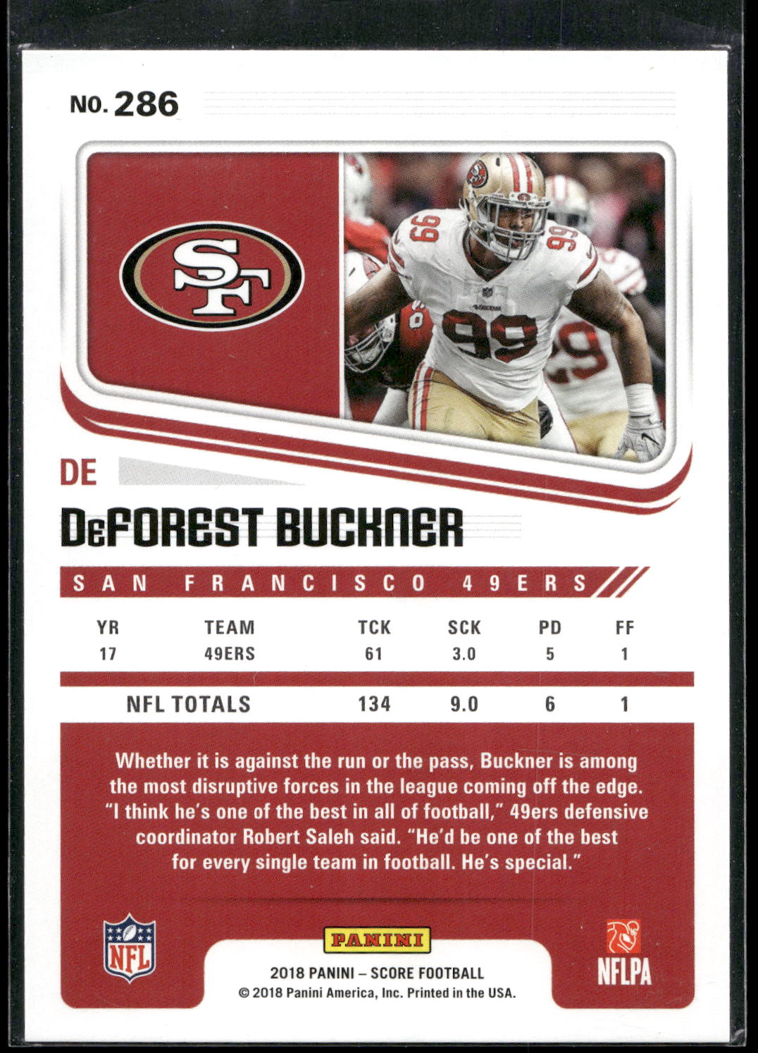 2018 Score #286 DeForest Buckner