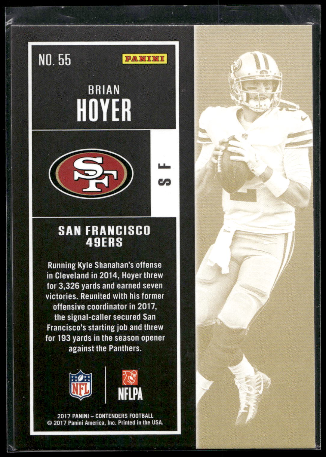 2017 Panini Contenders #55 Brian Hoyer