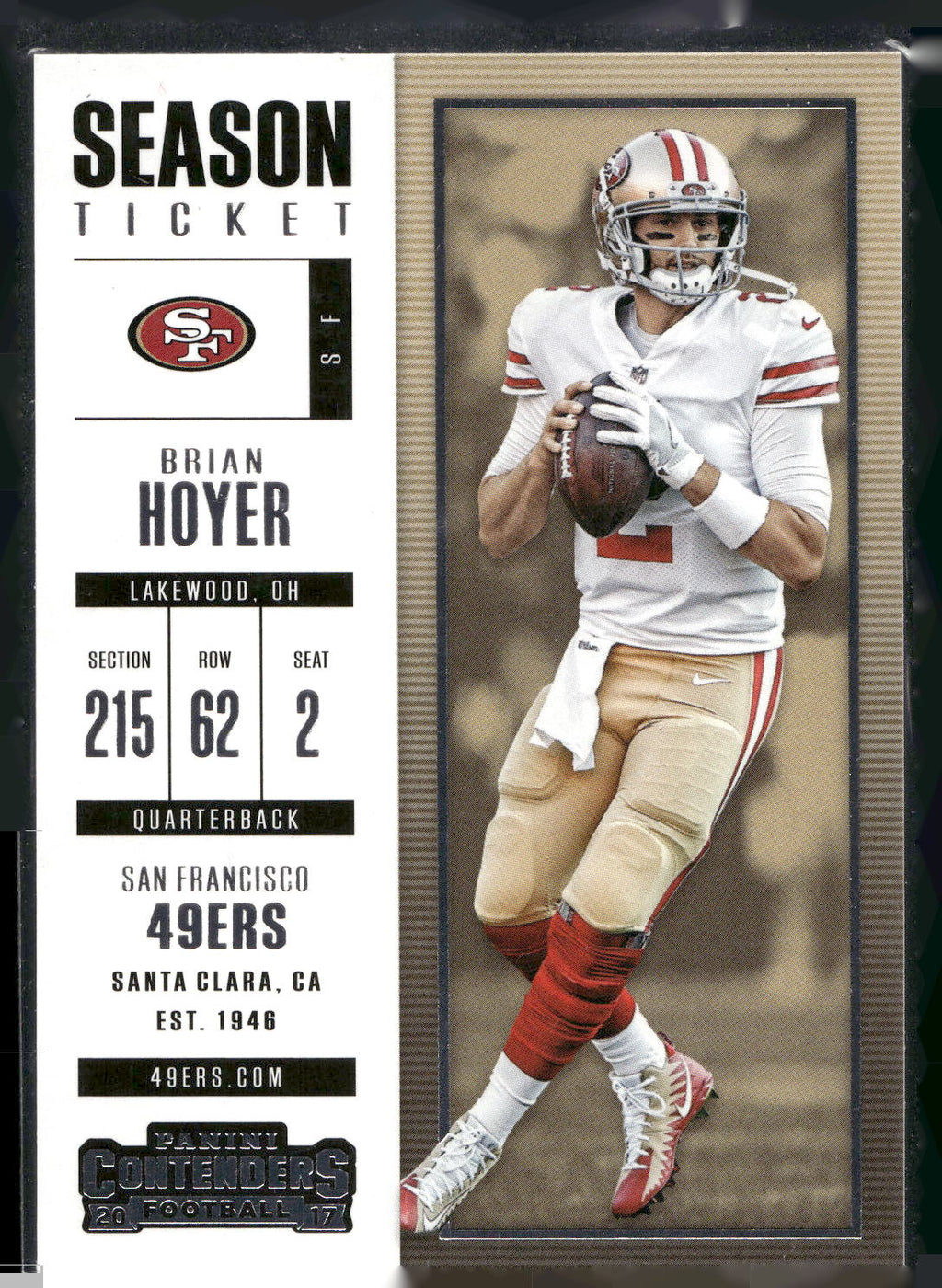 2017 Panini Contenders #55 Brian Hoyer