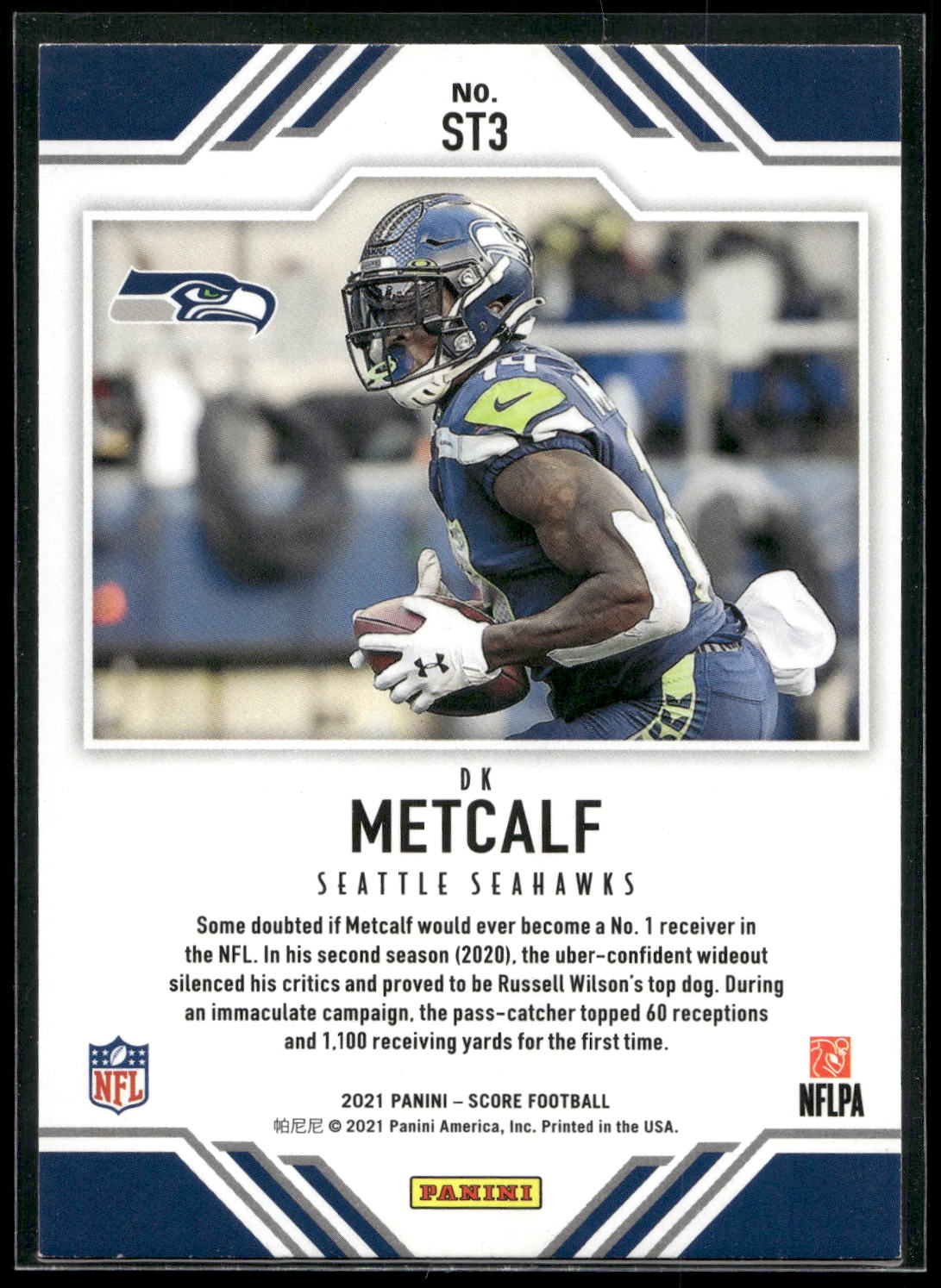 2021 Score #ST3 DK Metcalf Score Team
