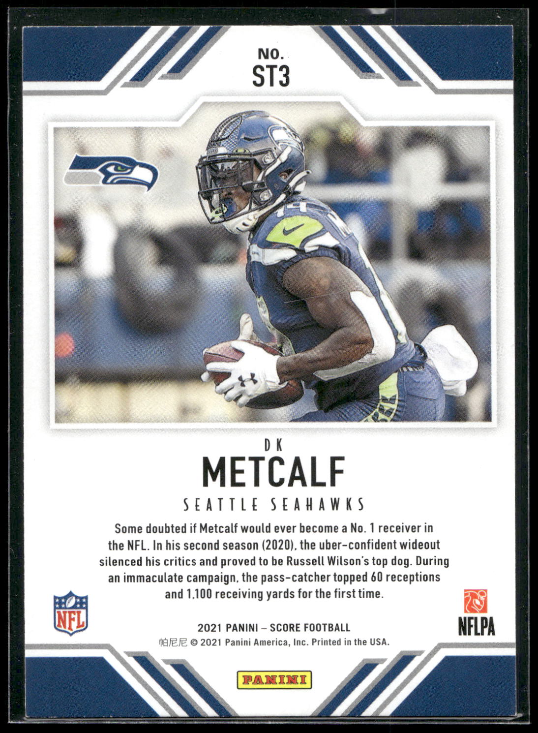 2021 Score #ST3 DK Metcalf Score Team