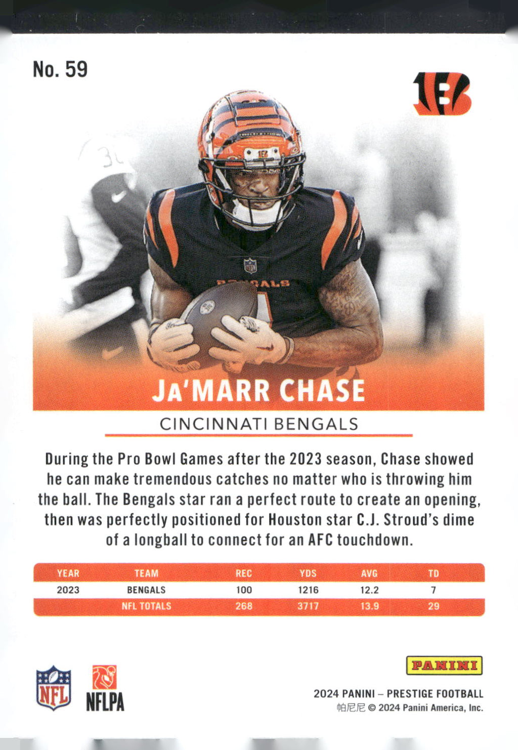 2024 Panini Prestige #59 Ja'Marr Chase