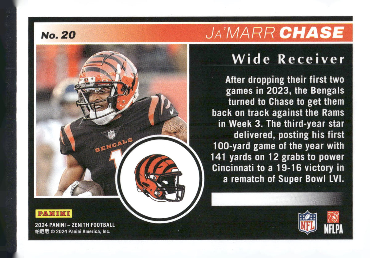 2024 Panini Zenith #20 Ja'Marr Chase Retail