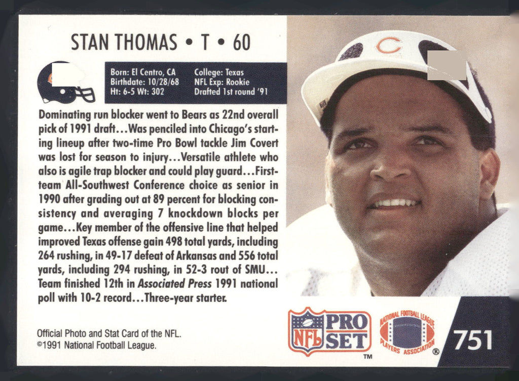 1991 Pro Set #751 Stan Thomas