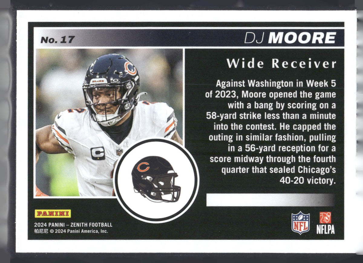 2024 Panini Zenith #17 DJ Moore Retail