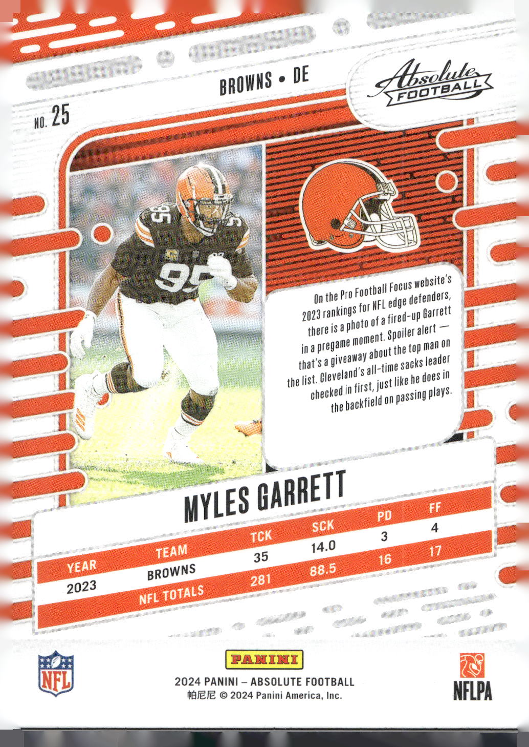 2024 Panini Absolute #25 Myles Garrett