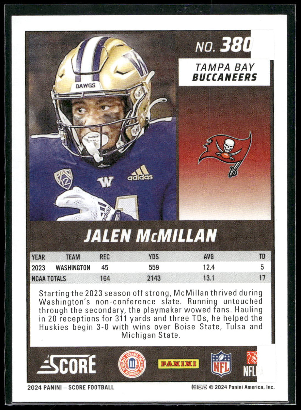 2024 Score #380 Jalen McMillan