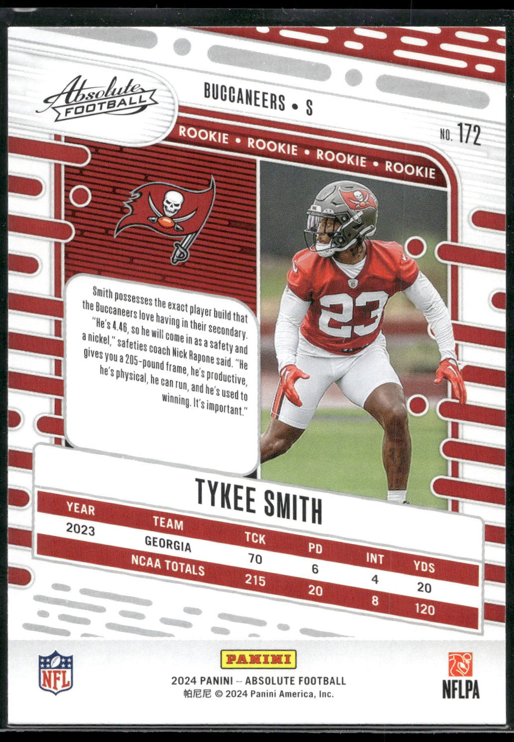 2024 Panini Absolute #172 Tykee Smith Retail