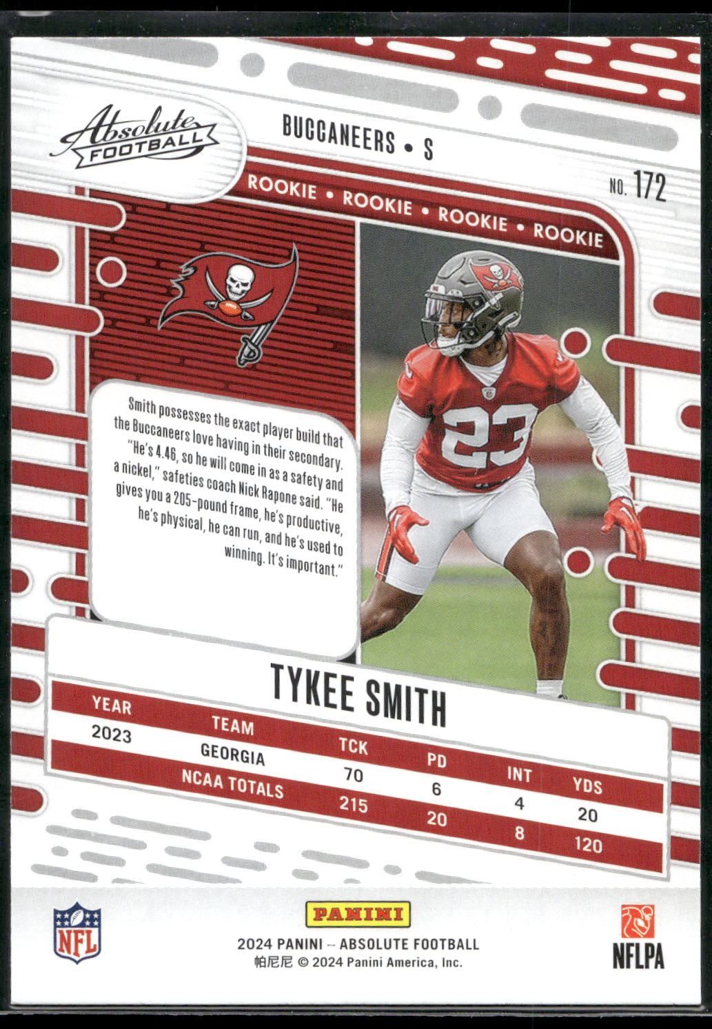 2024 Panini Absolute #172 Tykee Smith Retail