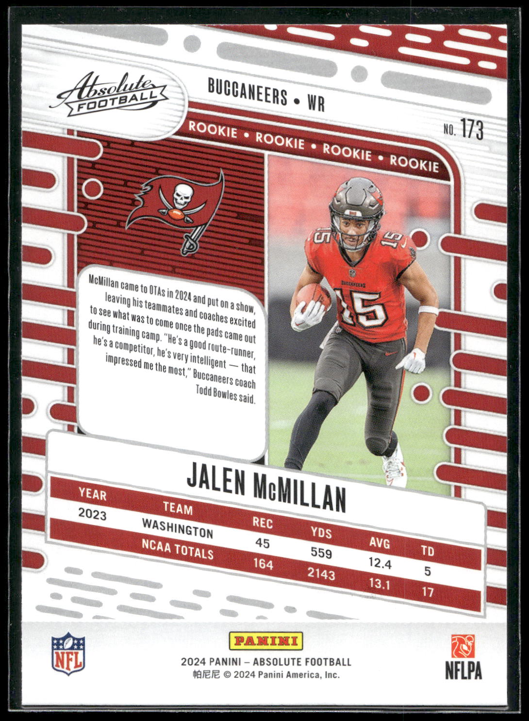 2024 Panini Absolute #173 Jalen McMillan Retail