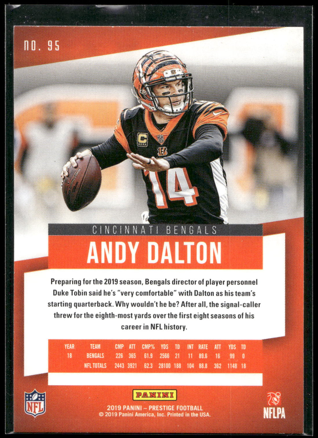 2019 Panini Prestige #95 Andy Dalton