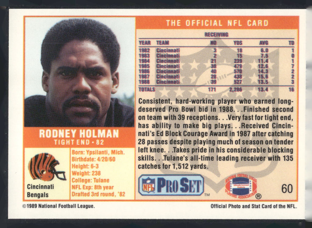 1989 Pro Set #60a Rodney Holman