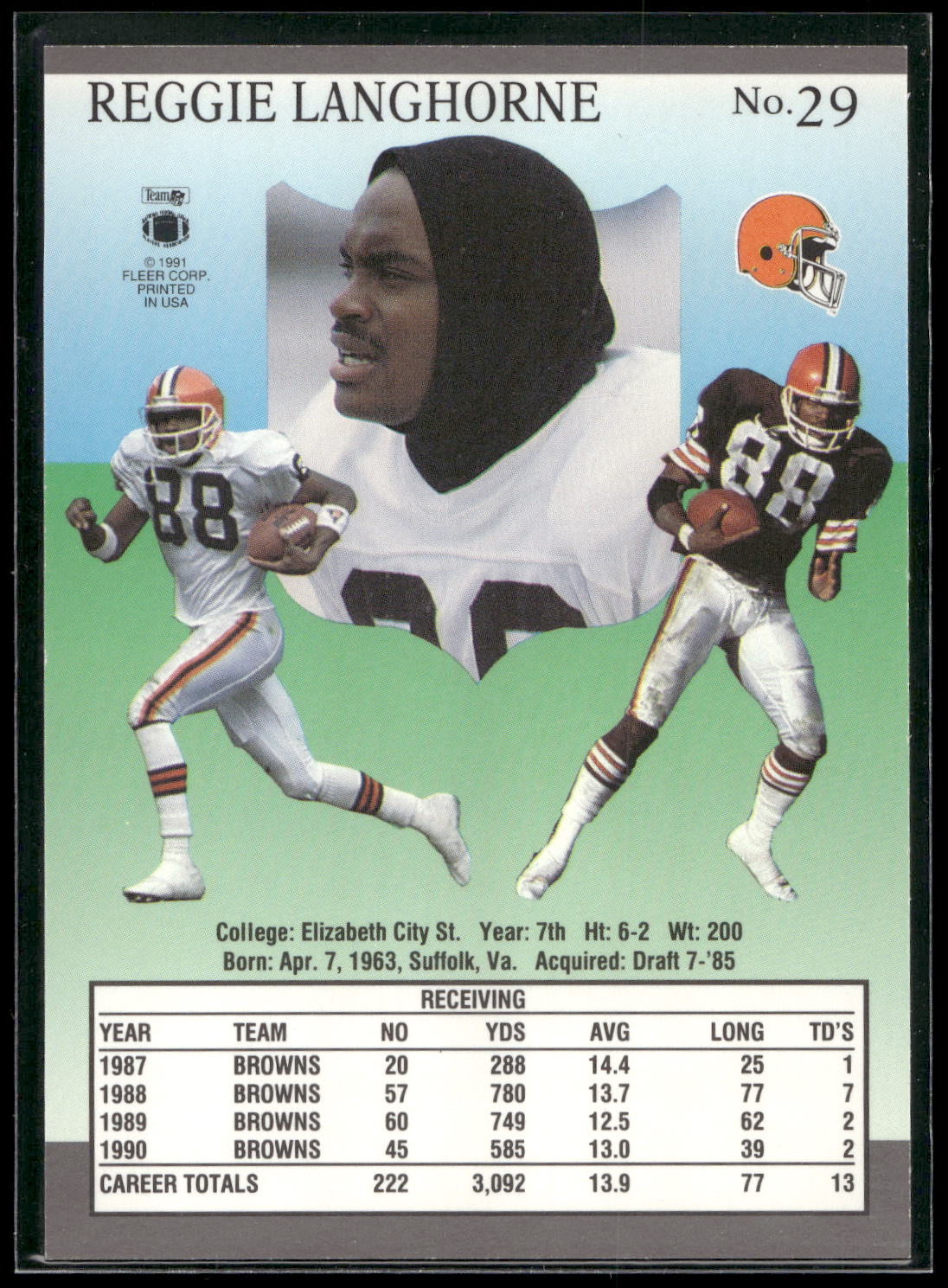 1991 Ultra #29 Reggie Langhorne