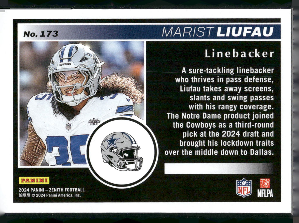2024 Panini Zenith #173 Marist Liufau Retail