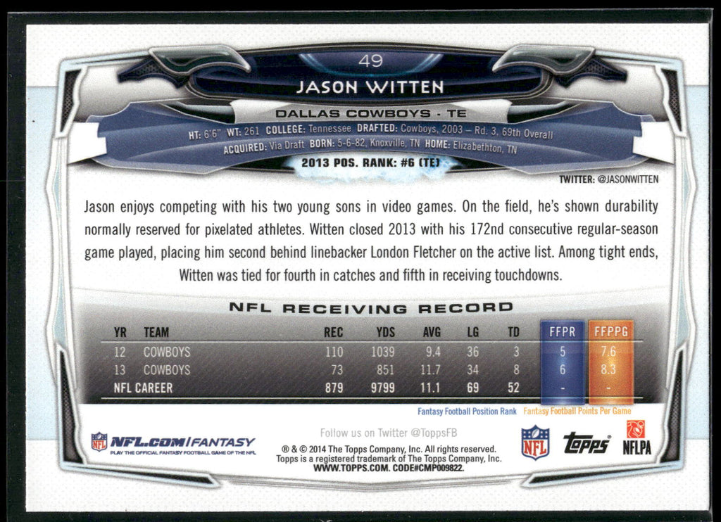 2014 Topps #49 Jason Witten