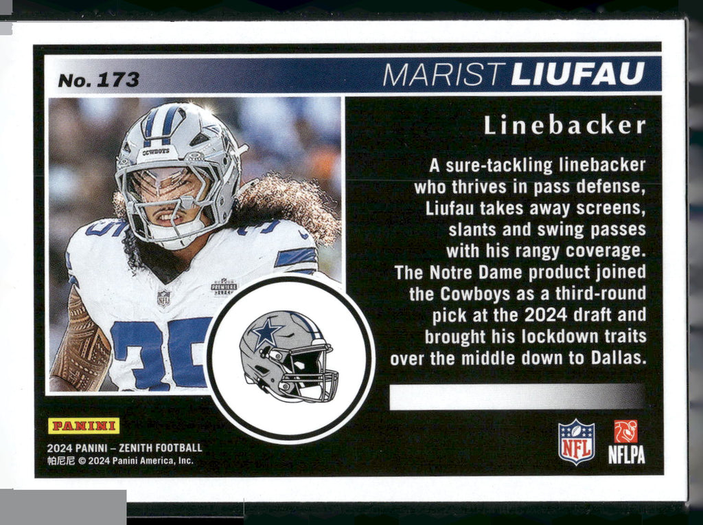 2024 Panini Zenith #173 Marist Liufau Retail