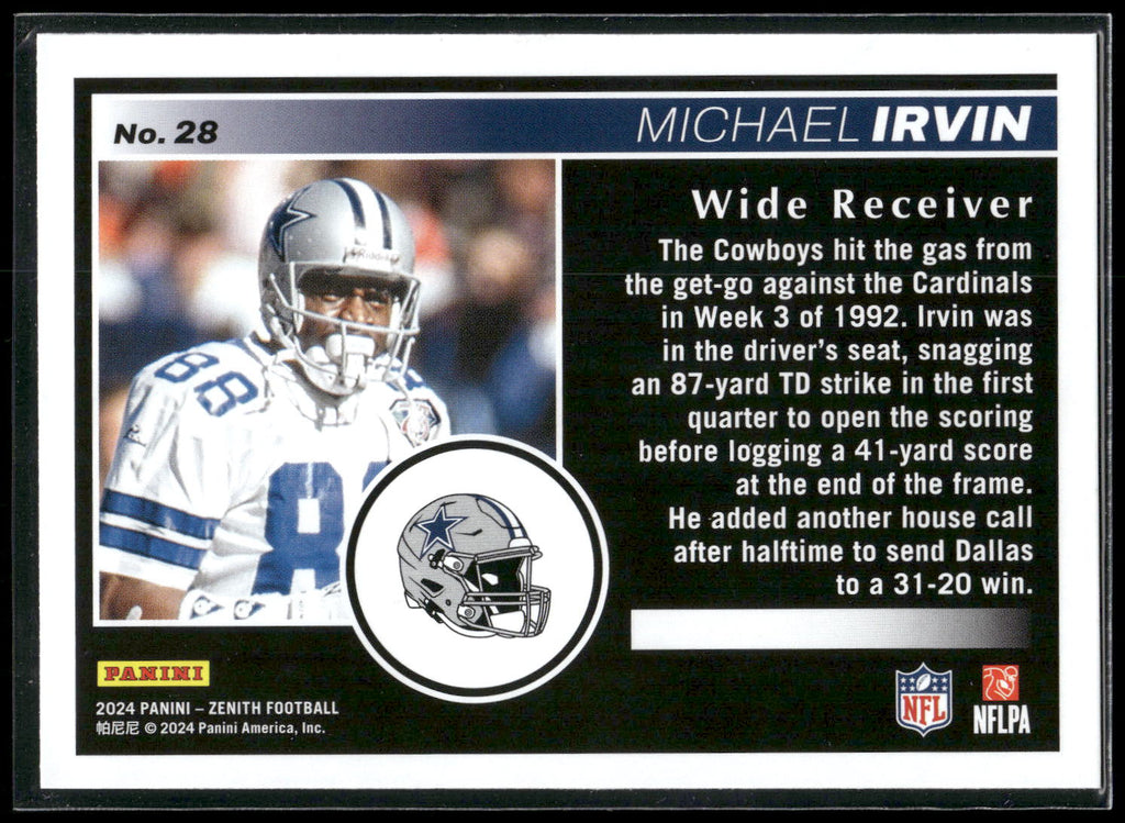 2024 Panini Zenith #28 Michael Irvin Retail