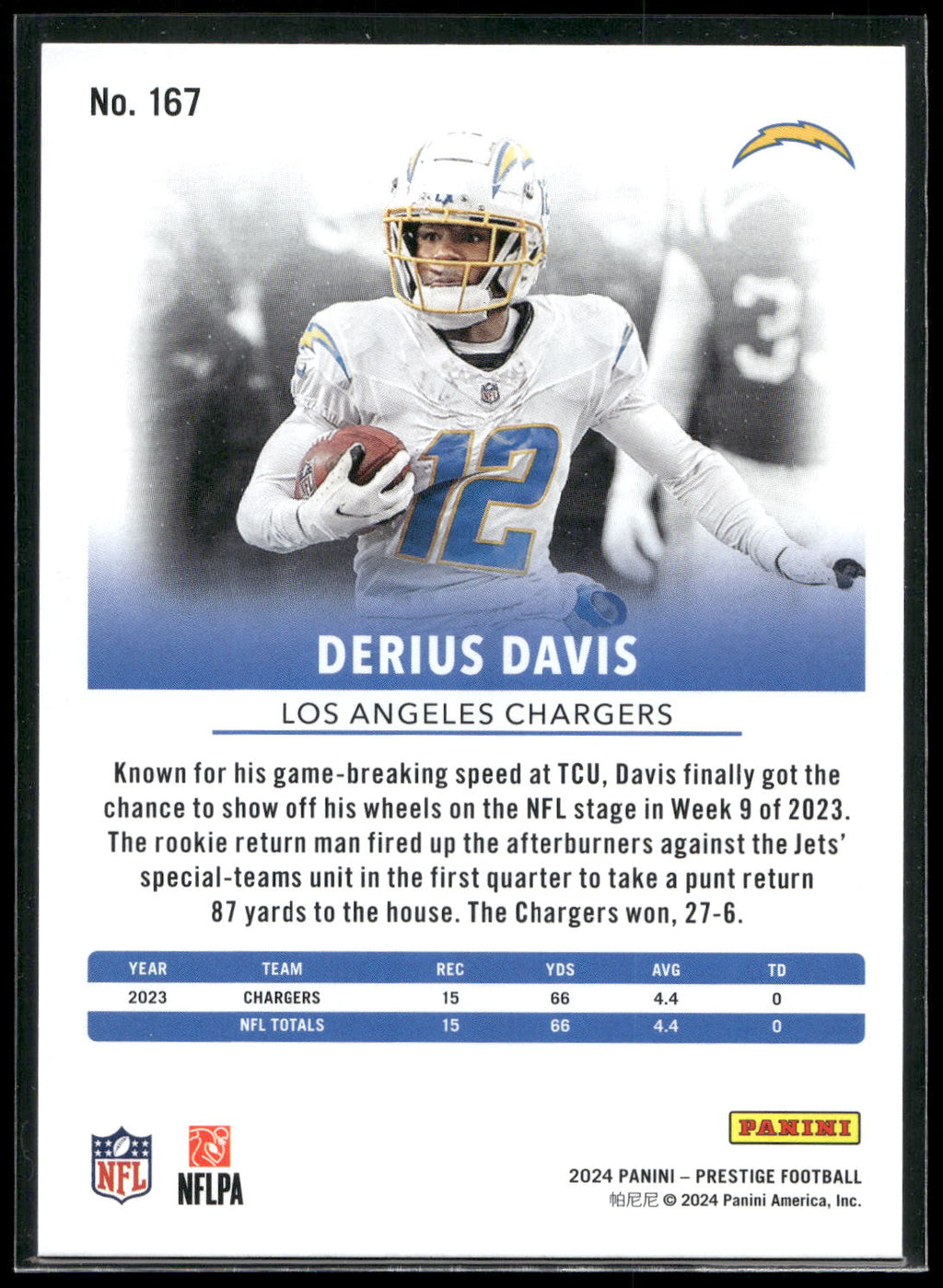 2024 Panini Prestige #167 Derius Davis