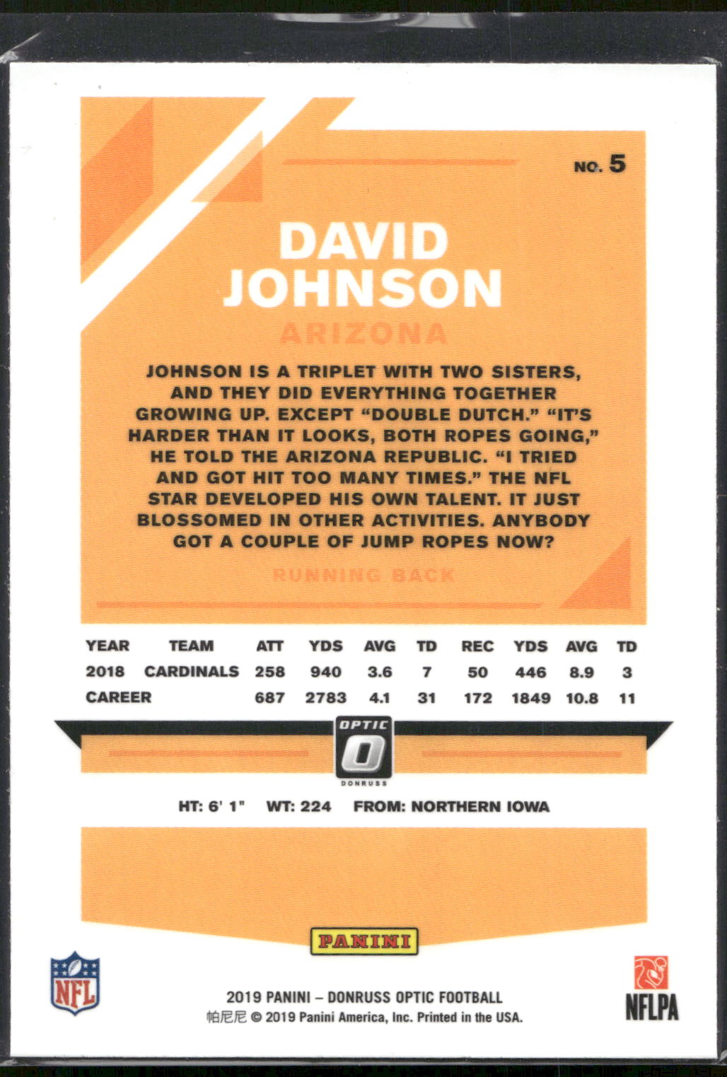2019 Donruss Optic #5 David Johnson