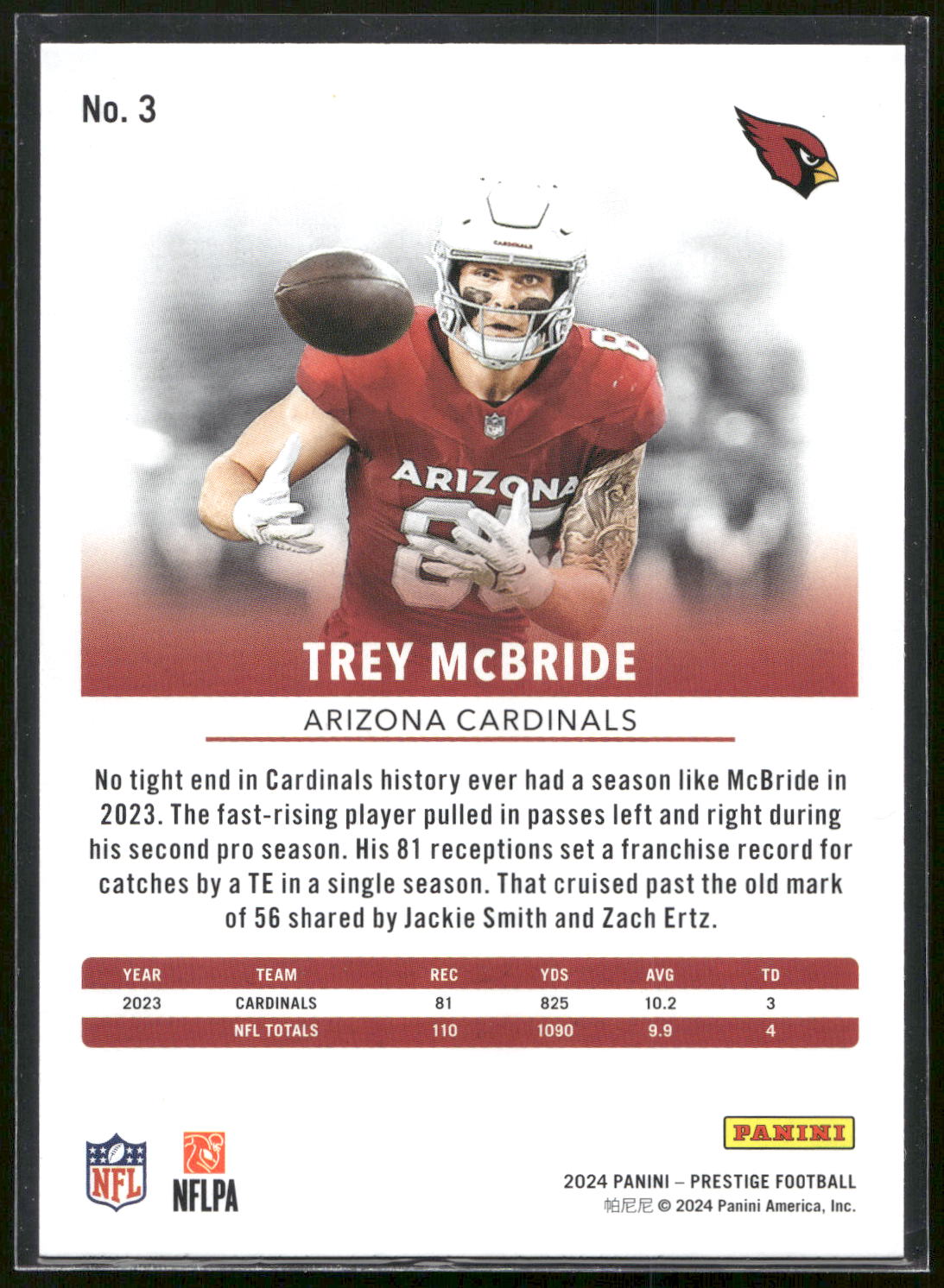 2024 Panini Prestige #3 Trey McBride
