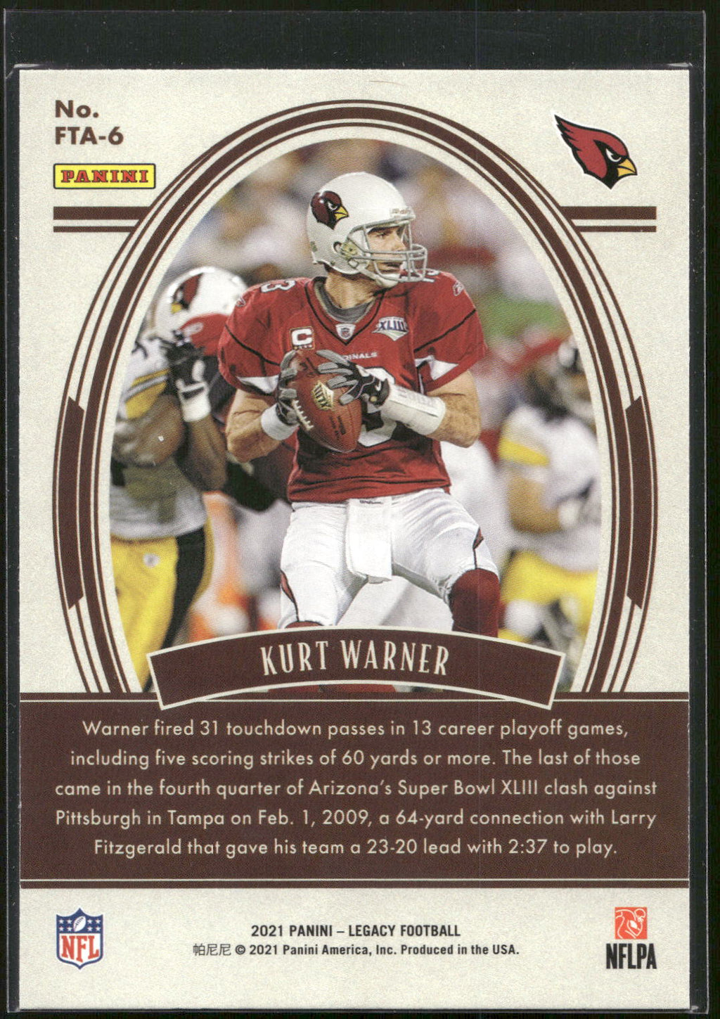 2021 Panini Legacy #FTA-6 Kurt Warner For the Ages