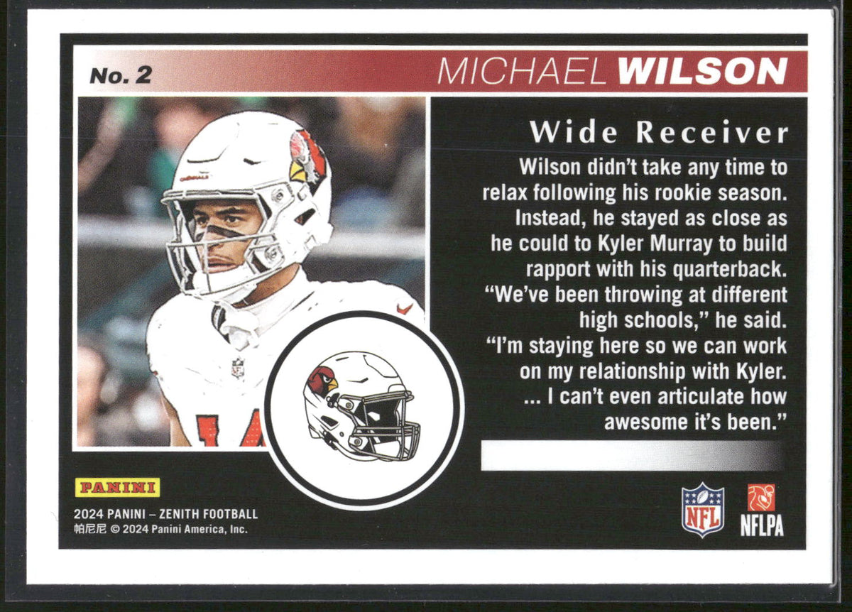 2024 Panini Zenith #2 Michael Wilson Retail