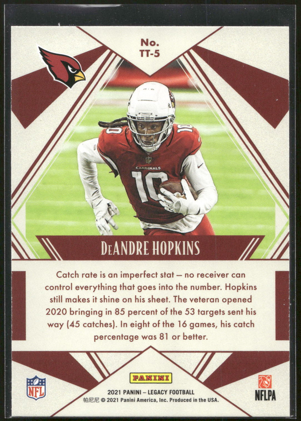 2021 Panini Legacy #TT-5 DeAndre Hopkins Timeless Talents