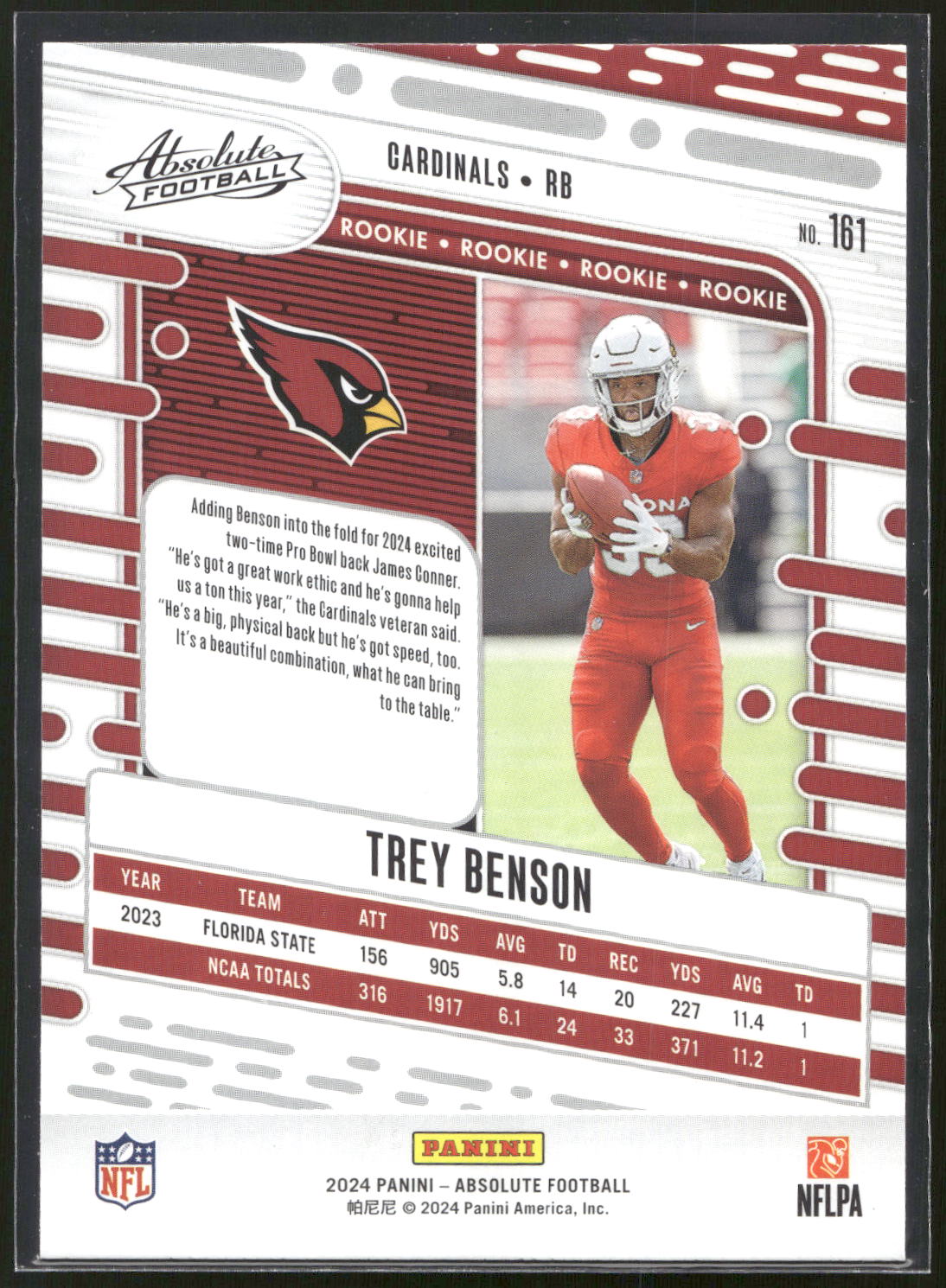 2024 Panini Absolute #161 Trey Benson Retail