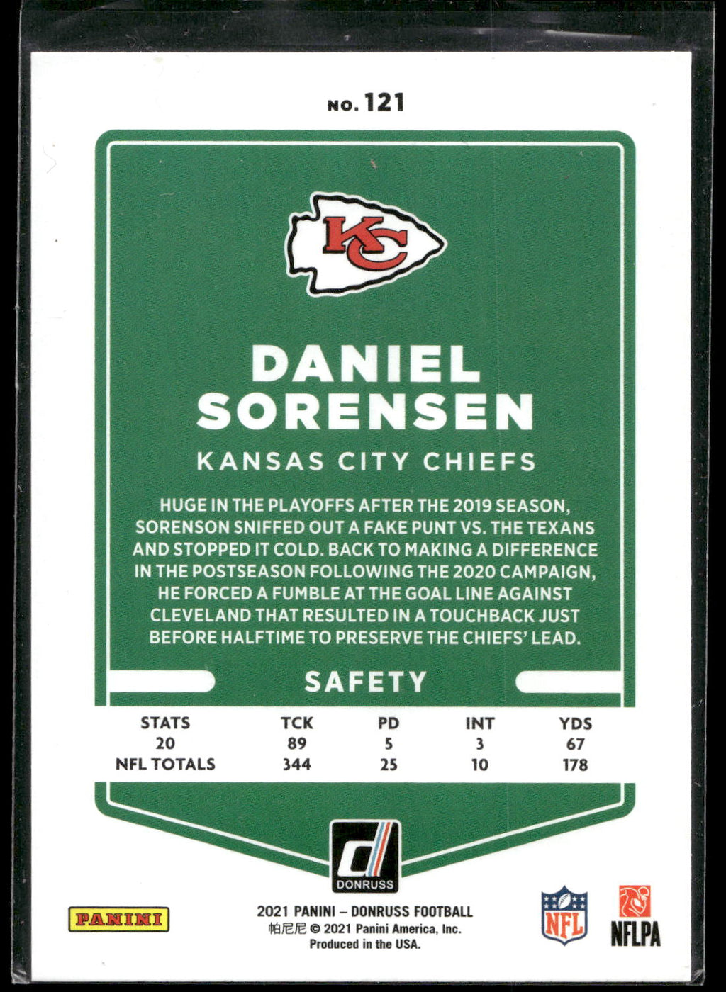 2021 Donruss #121 Daniel Sorensen